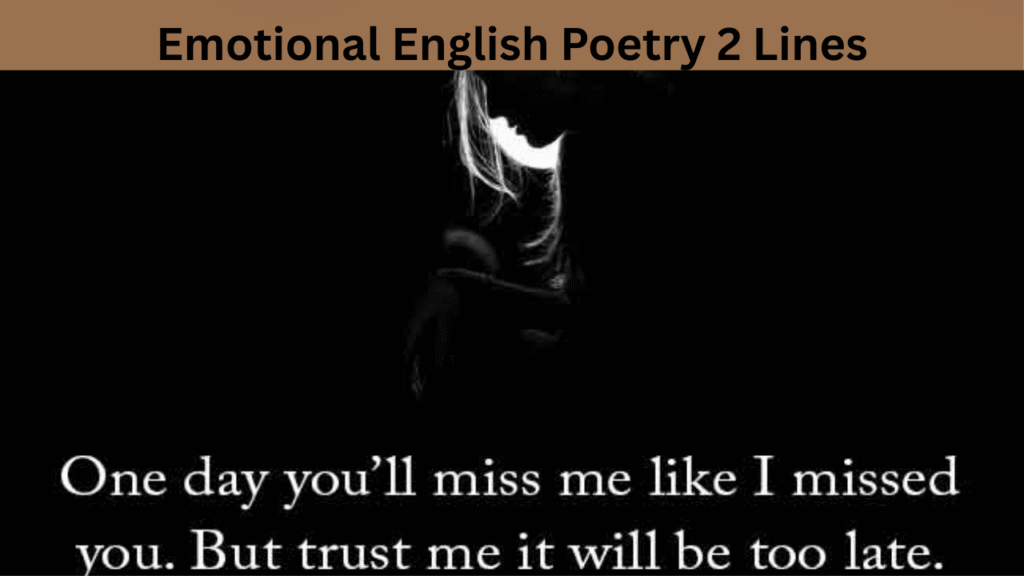 Emotional English Poetry 2 Lines