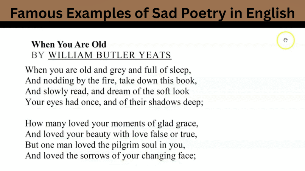 Famous Examples of Sad Poetry in English