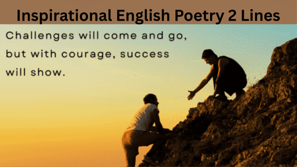 Inspirational English Poetry 2 Lines