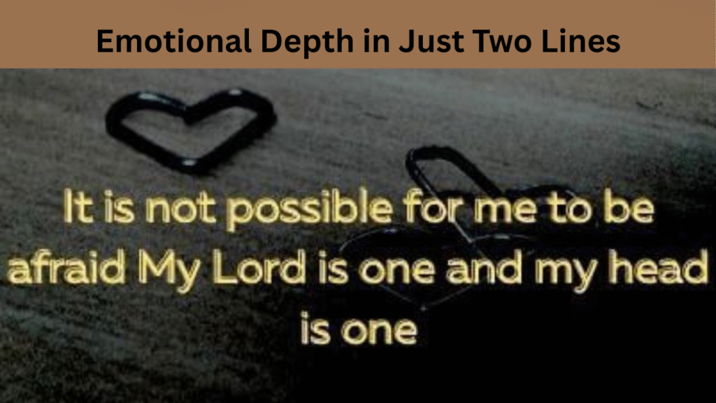 Emotional Depth in Just Two Lines