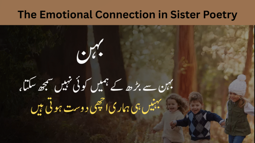 The Emotional Connection in Sister Poetry