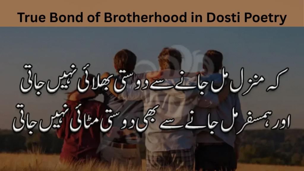 True Bond of Brotherhood in Dosti Poetry