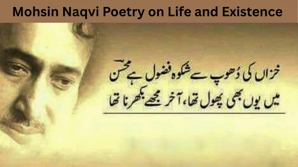 Mohsin Naqvi Poetry on Life and Existence