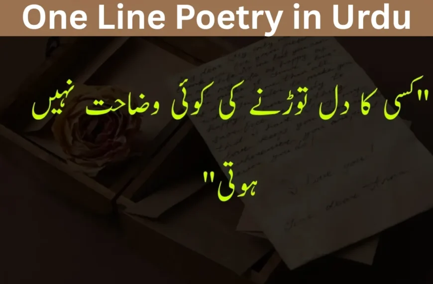 One Line Poetry in Urdu