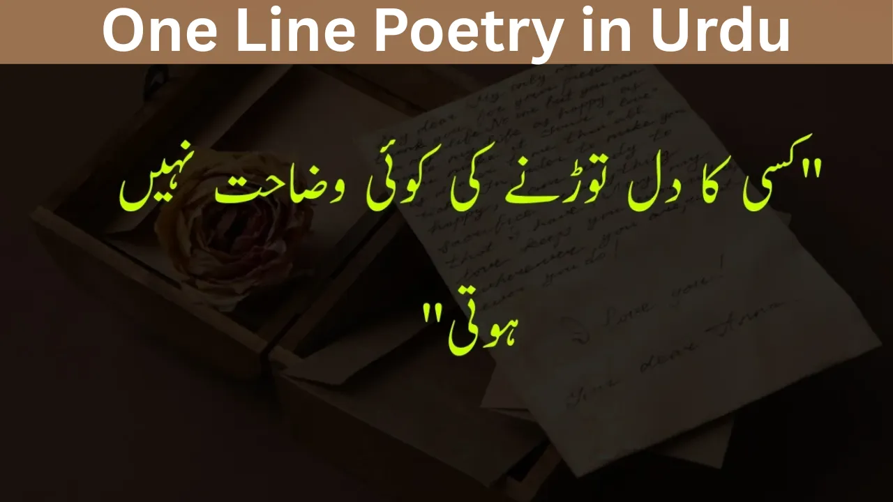 One Line Poetry in Urdu