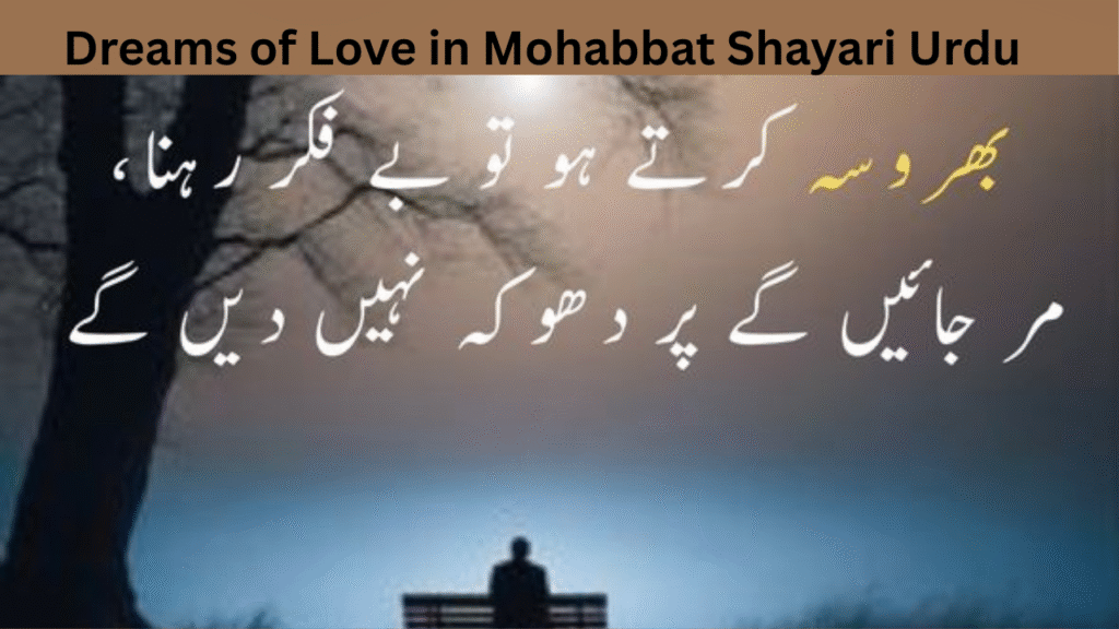 Dreams of Love in Mohabbat Shayari Urdu