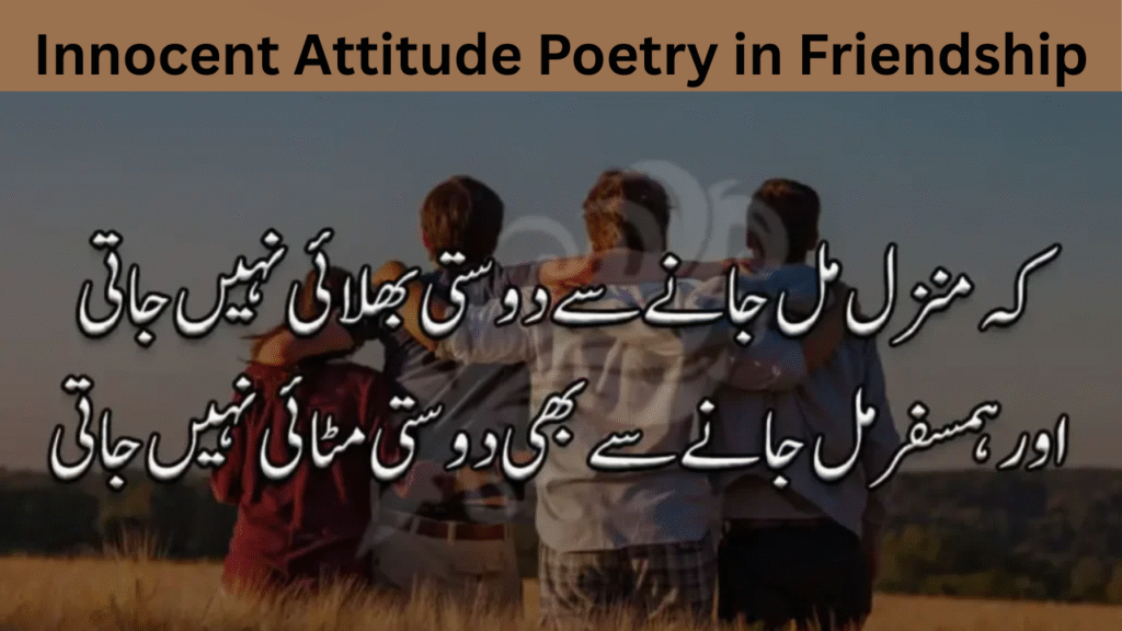 Innocent Attitude Poetry in Friendship