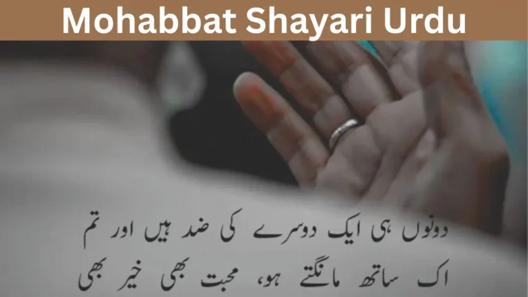 Mohabbat Shayari Urdu