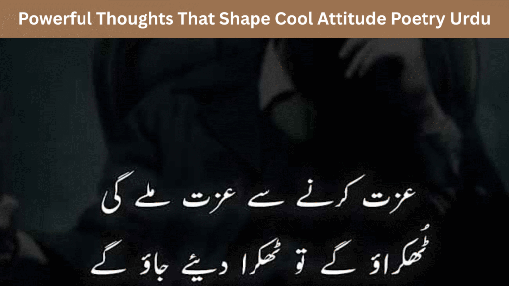 Powerful Thoughts That Shape Cool Attitude Poetry Urdu