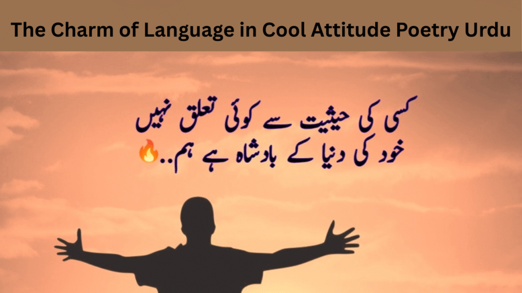 The Charm of Language in Cool Attitude Poetry Urdu